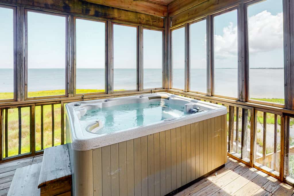 Waterfront House w/ Sound View, Shared Pool, Private W/D, Private Hot Tub