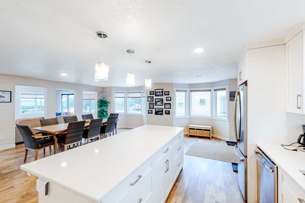 Homey dog friendly house with partial ocean views gas fireplaces and gas grill