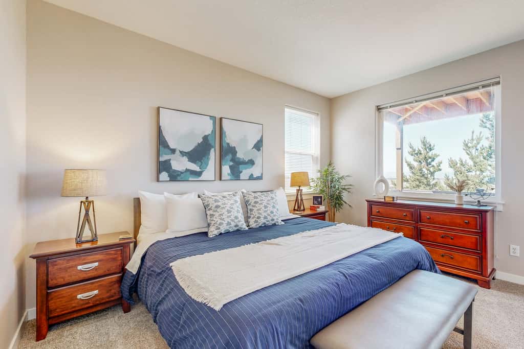 Sweeping ocean view home with fireplace grill and foosball table dog friendly