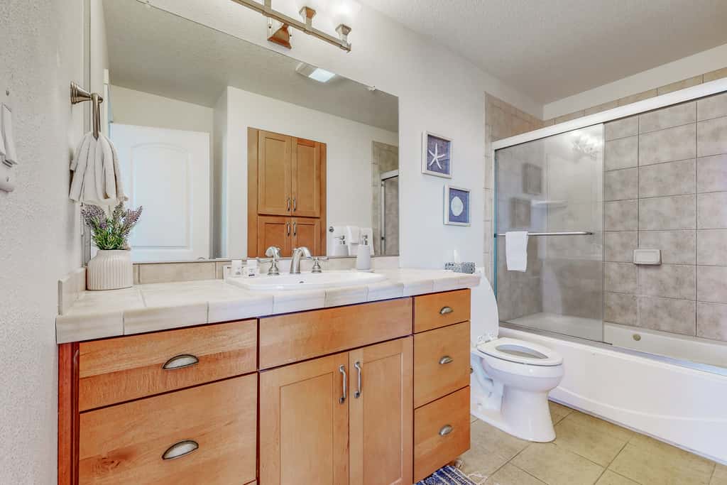 Sweeping ocean view home with fireplace grill and foosball table dog friendly