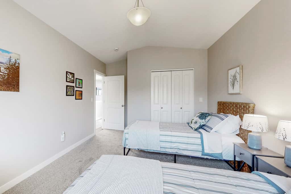 Sweeping ocean view home with fireplace grill and foosball table dog friendly