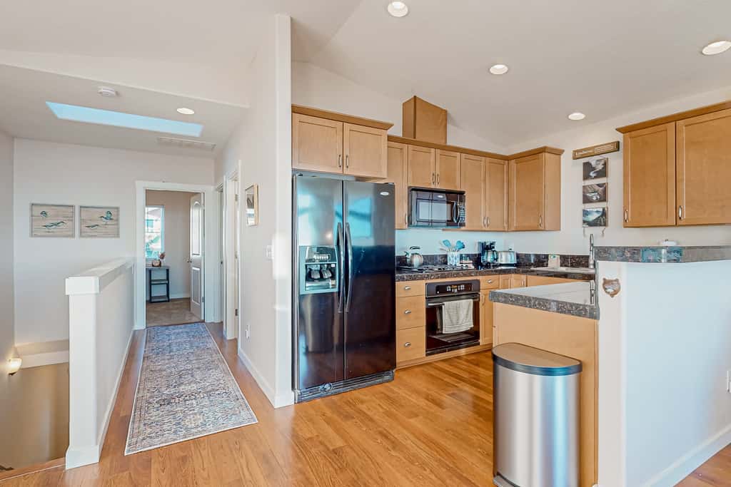 Spectacular ocean view home with fireplace and large decks dog friendly