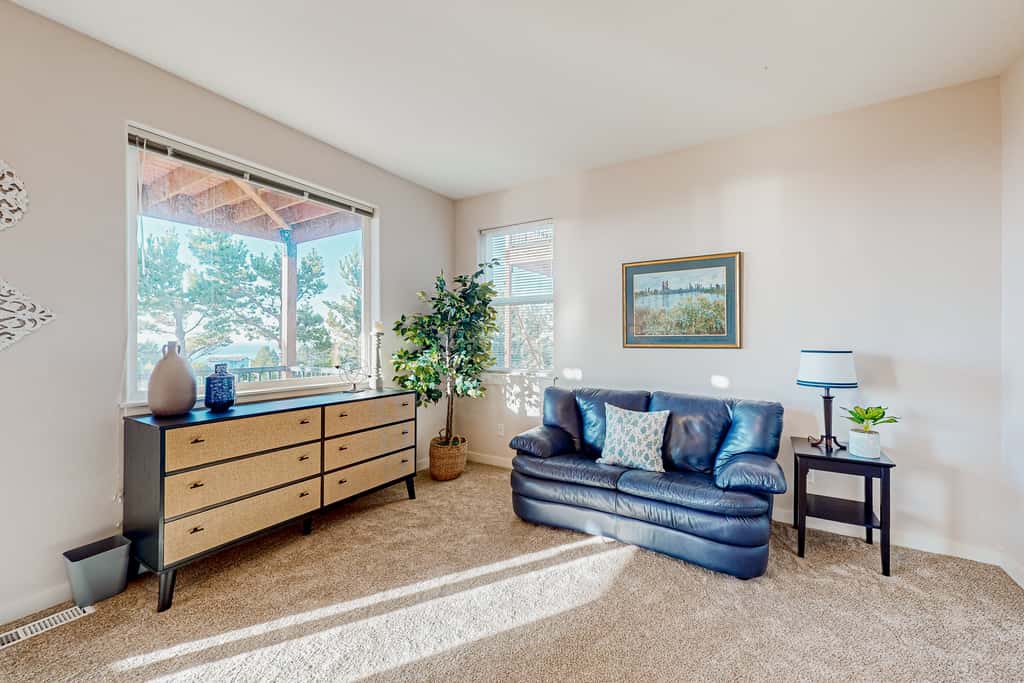 Spectacular ocean view home with fireplace and large decks dog friendly