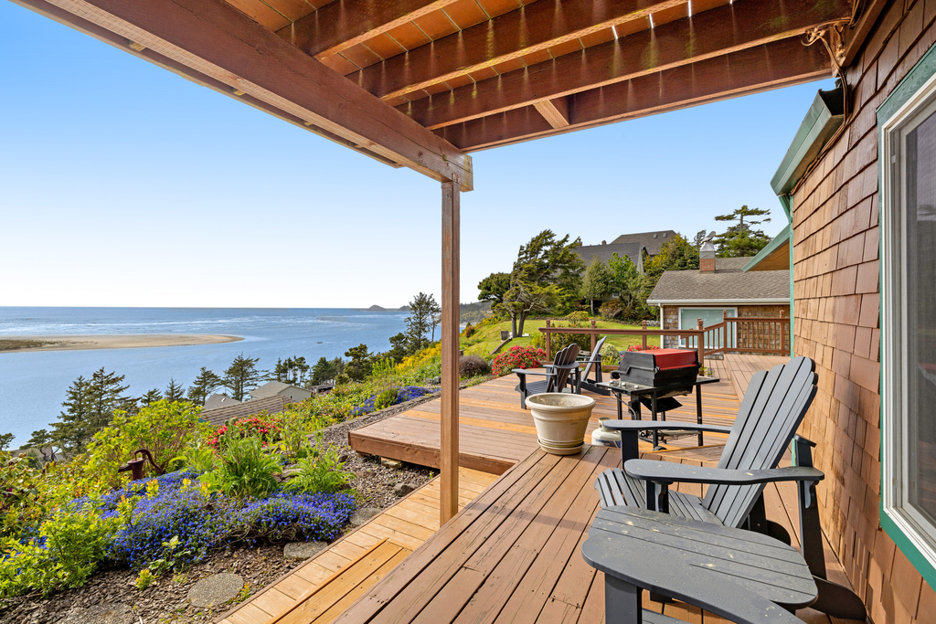 Dog friendly home with balcony porches and top of the world ocean views