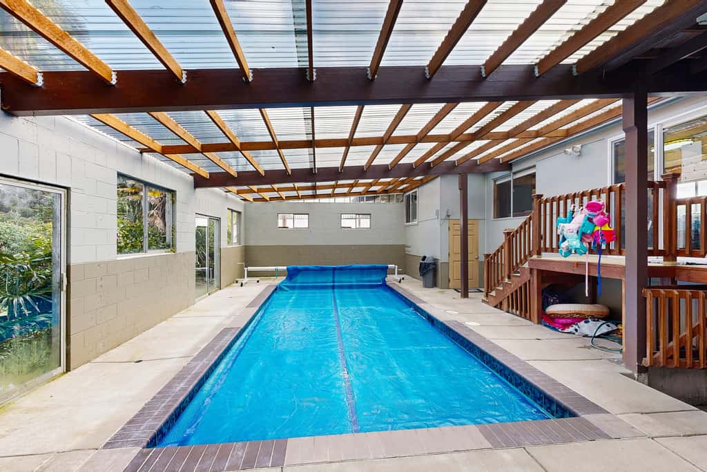 Centrally located home with lake views private pool and spacious deck