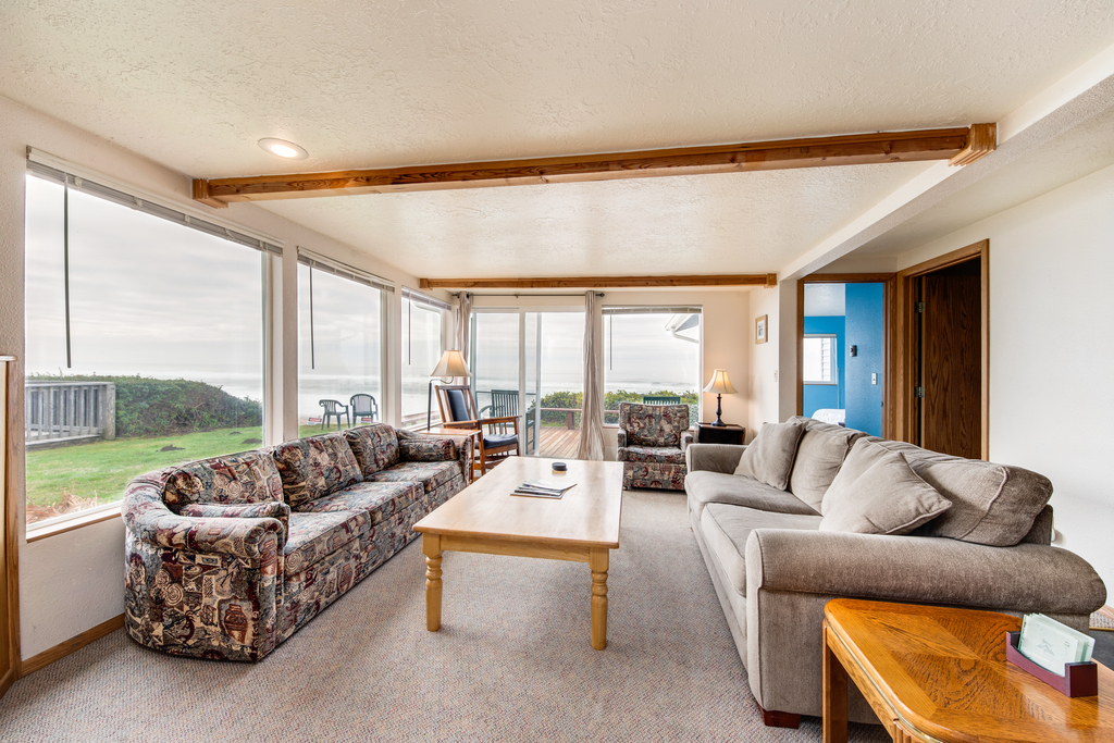 Dog Friendly Oceanfront Home with Easy Beach Access, Large Deck & Walk to Park