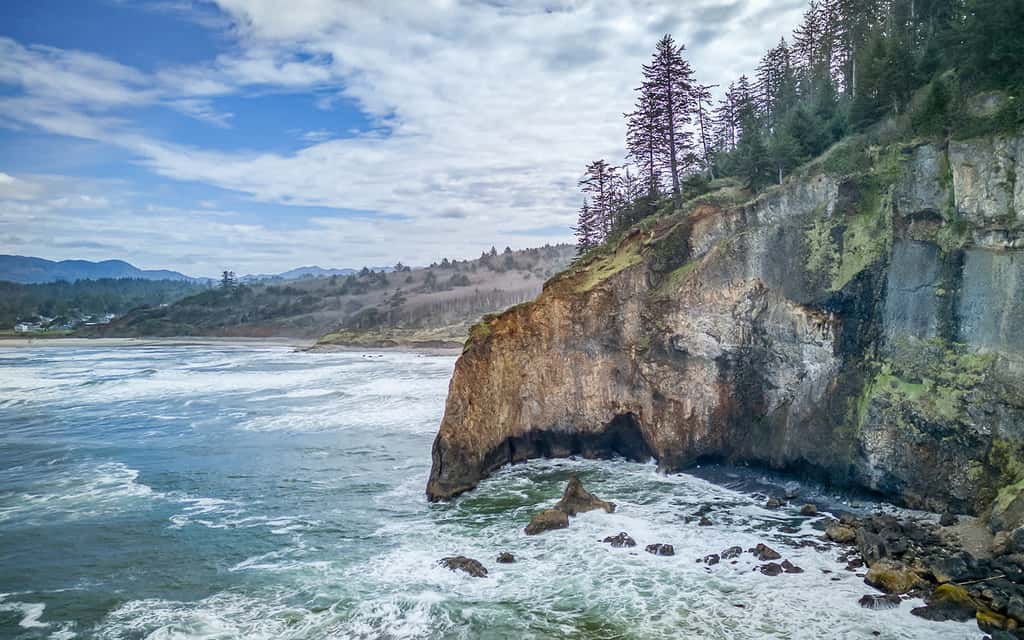 Oceanfront cottage with hot tub beach access fireplace and WiFi Dog friendly