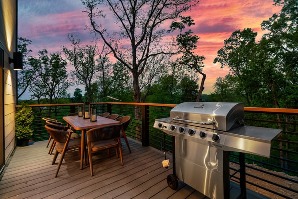 Your perfect retreat for family vacations or group getaways awaits! Enjoy a private indoor heated pool, a game loft, an outdoor hot tub, and multiple decks with cozy seating. Inside, unwind by the indoor fireplace, cook in a fully stocked kitchen with modern appliances, and relax in luxurious bedrooms and spa-inspired bathrooms. Guests also have access to a community pickleball court for a fun and active outdoor experience during your stay. Fast WiFi and room for up to 10 guests.