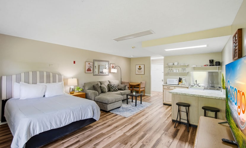 ๐๏ธ ๐๐ฎ๐ป๐ฒ๐ฏ๐ฒ๐ฟ๐ฟ๐ ๐๐ป๐ป ๐ฎ
Dog-friendly Smoky Mountains studio near Douglas Lake with peaceful views, patio, and easy access to hiking, boating, and fishing. Enjoy onsite gym, game room, grill area, and kitchenette. Close to Dollywood, Pigeon Forge, Gatlinburg, and Great Smoky Mountains National Park โ perfect for lake getaways, couples, and adventure travelers.