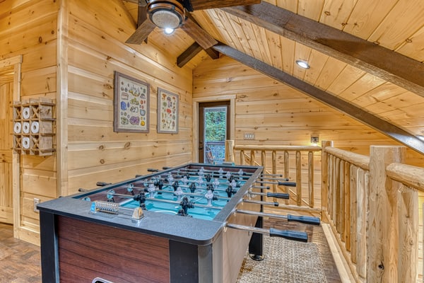 A creekside 2-bedroom, 2-bath chalet in downtown Gatlinburg, minutes from the Parkway and Great Smoky Mountains National Park. Enjoy a private hot tub, creekside firepit, gas fireplace, foosball loft, Smart TVs, covered porch and balcony. Plus easy access to Gatlinburg’s top attractions, shops, dining and outdoor adventures.