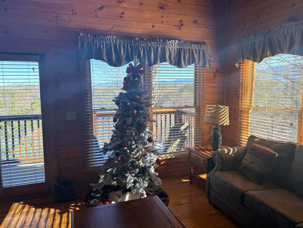 4.7 Mi to Dollywood・Cozy Log Stay・Mtn View・Hot Tub