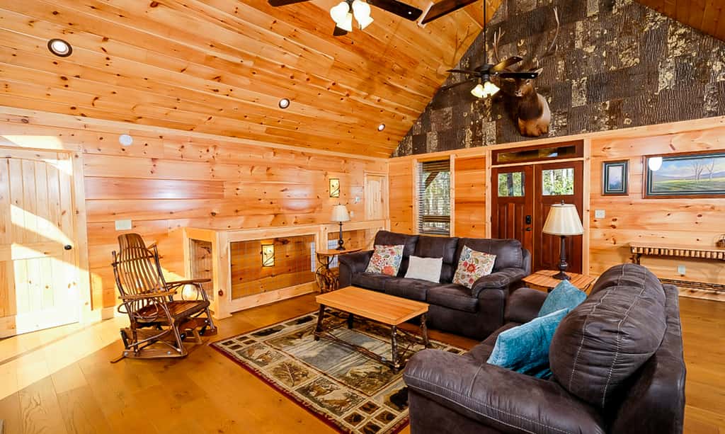 Luxe Mtn View Cabin, Sleeps 10, Hot Tub, Game Room