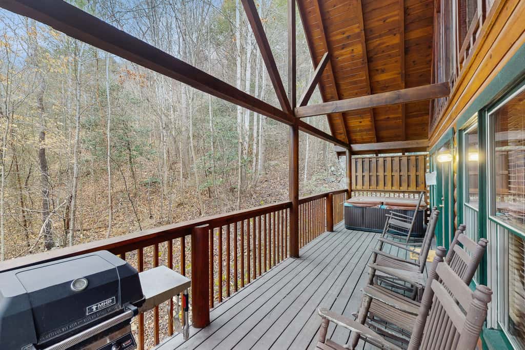 Cabin N Gorgeous Wooded Setting, Sleeps 6, Hot Tub