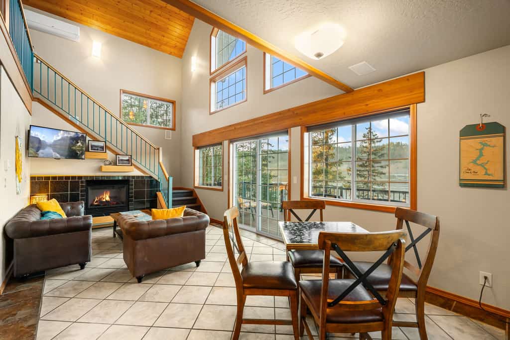 Escape to a peaceful lakefront getaway in this cozy 2-bedroom, 1.5-bathroom cabin on Lake Coeur d’Alene. Sleeping up to 8 guests, the cabin features beautiful lake views, a private dock, deep-water access, a spacious deck, fire pit, and BBQ grill. Enjoy swimming, fishing, boating, or relaxing by the water. Located in the quiet Beauty Bay area, it’s the perfect spot to unplug and enjoy North Idaho.