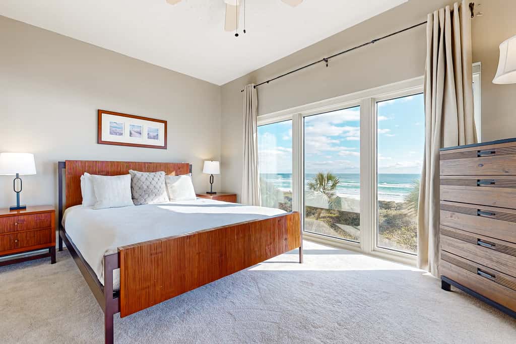 Sunset oceanfront views, private beach access