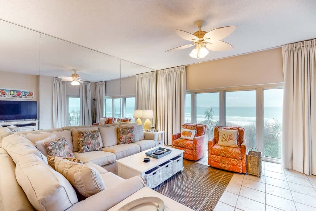 Beachfront condo with 2 private balconies