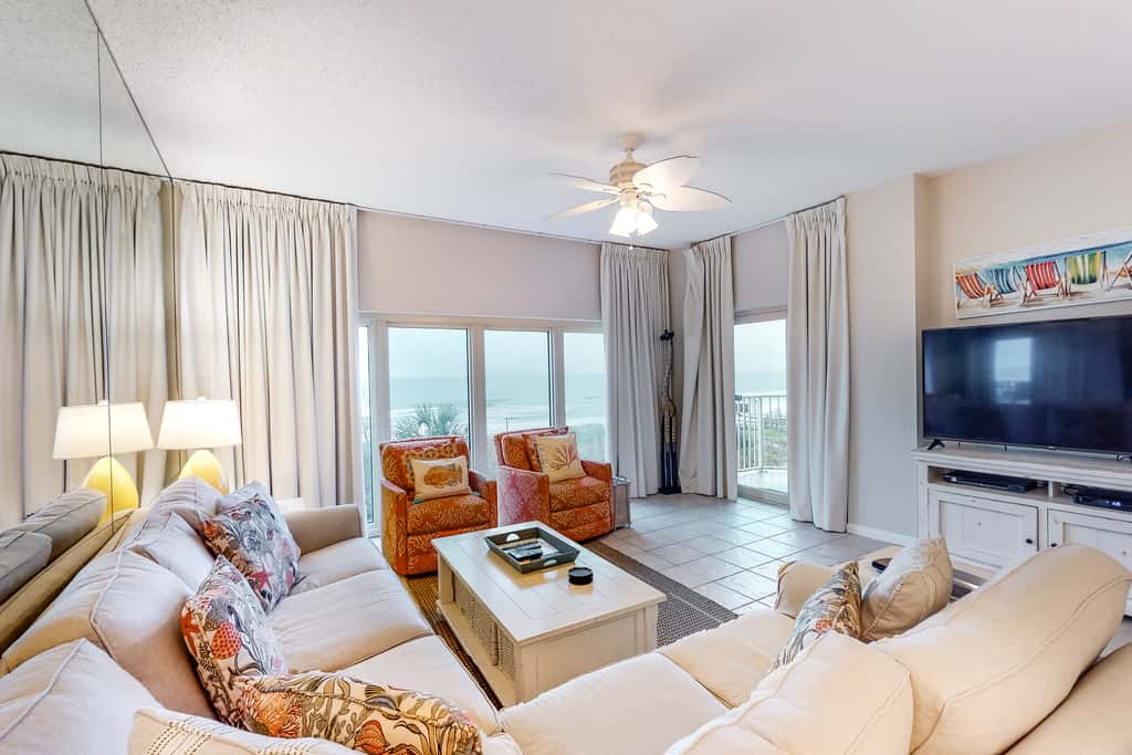 Beachfront condo with 2 private balconies
