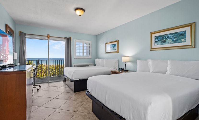 Ocean View Hotel Room with Balcony- 2 Full Beds #18