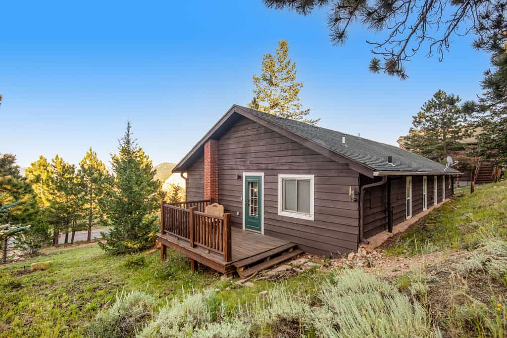 Pet Friendly! Historic cabin with an amazing mountain view, gas fireplace, two decks, & WiFi