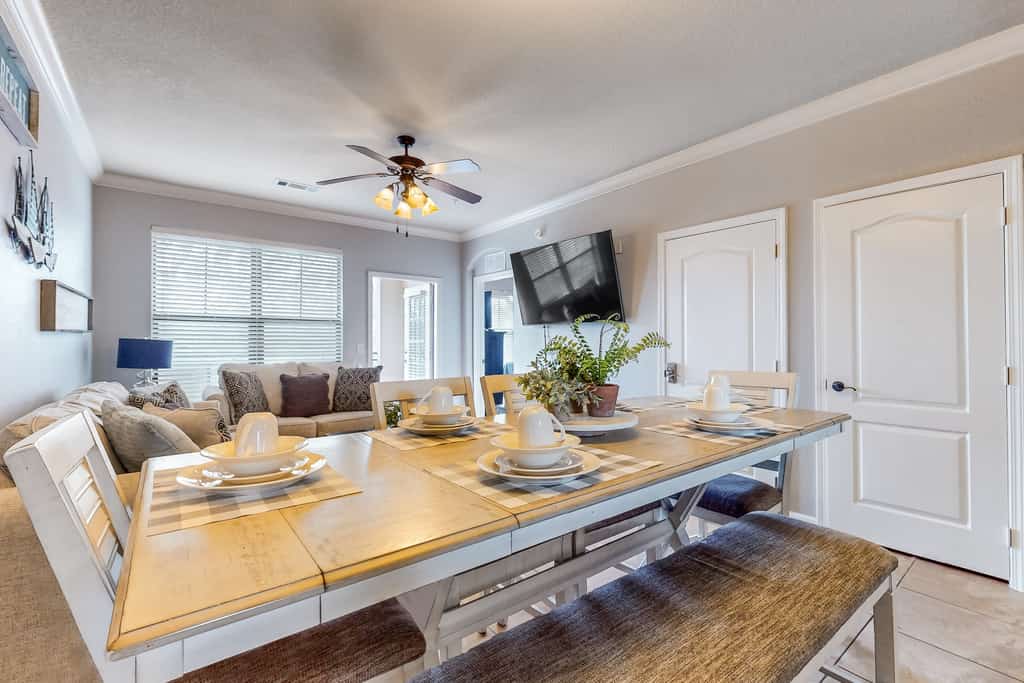 Serene condo with a balcony & a washer/dryer plus pools, gym, & game room