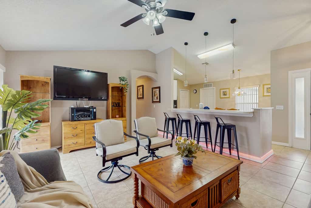 Inviting pool home with tranquil pond view near theme parks & attractions
