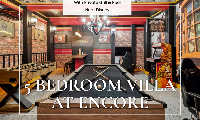 Near Theme Parks, fun filled home with Harry Potter gameroom, & private pool