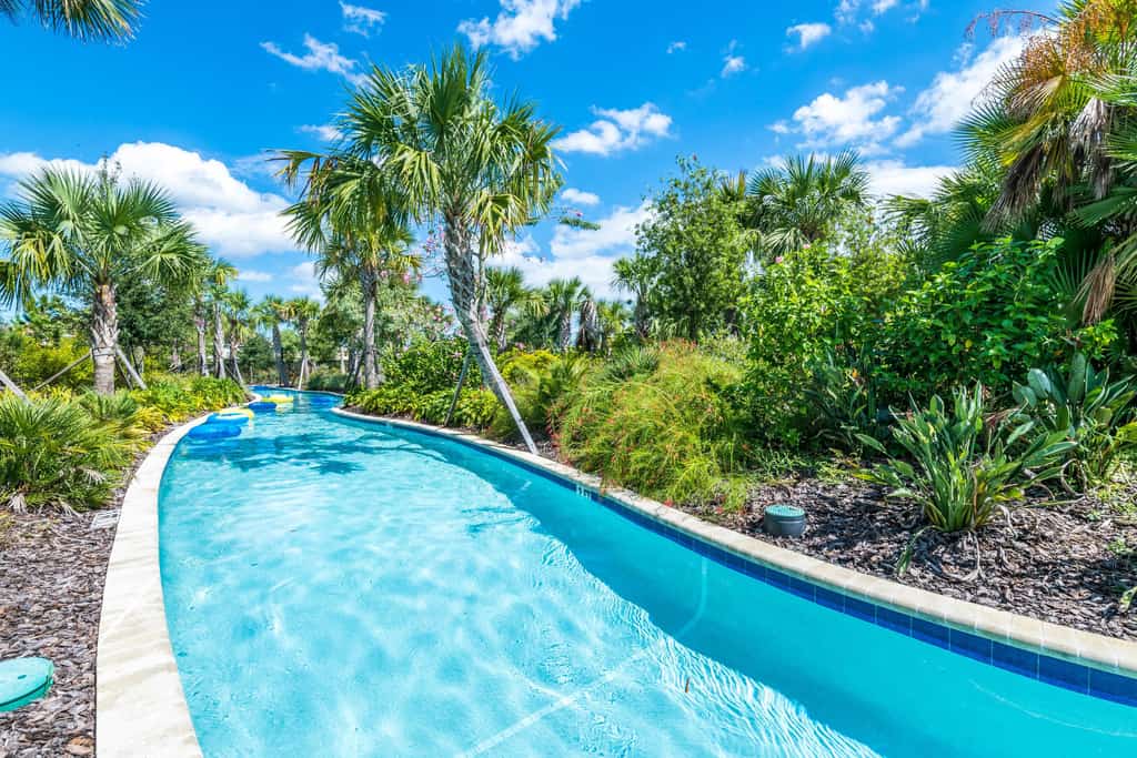 Family-friendly home with private pool, spa & resort lazy river/water slide