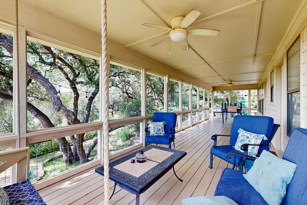 Quiet, private retreat with lake views, huge covered deck, W/D, & fenced yard