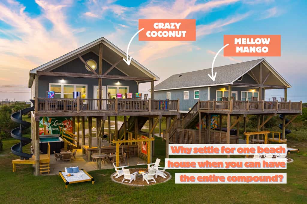 Double Beachfront Bliss | 2 Side-by-Side Homes | 8BR | 2 Spas | Sleeps 20