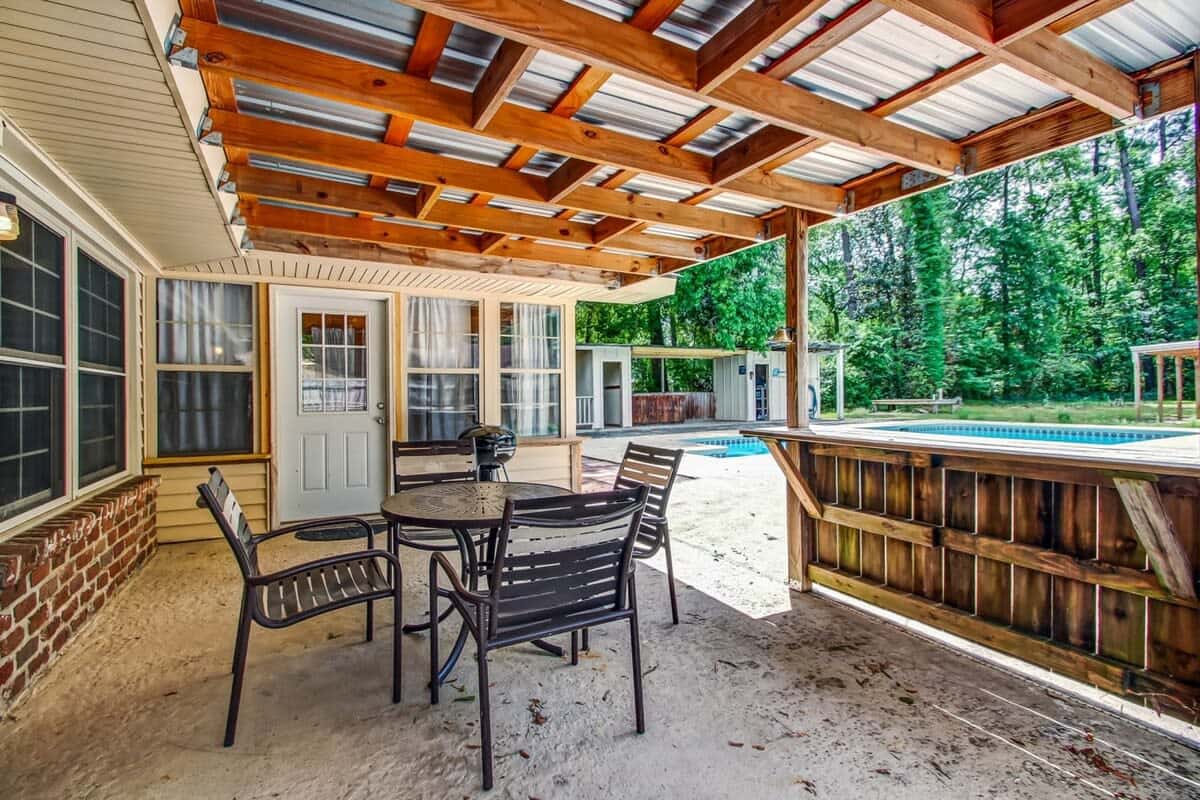 Savannah Getaway with Private Pool, Porch & Deck