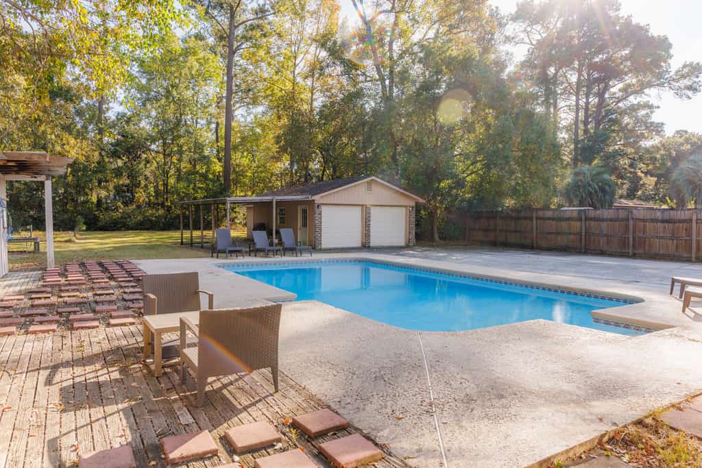 Savannah Getaway with Private Pool, Porch & Deck