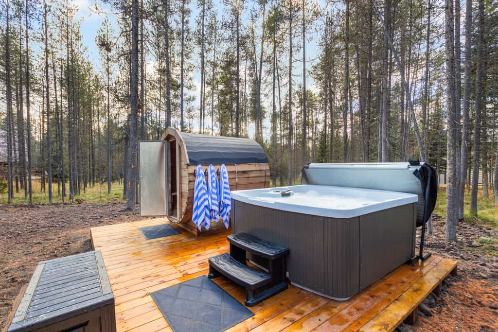 Pet Friendly Home! Roaming Buffalo  w/ Hot Tub & Sauna, Secluded Forest Escape Near YNP
