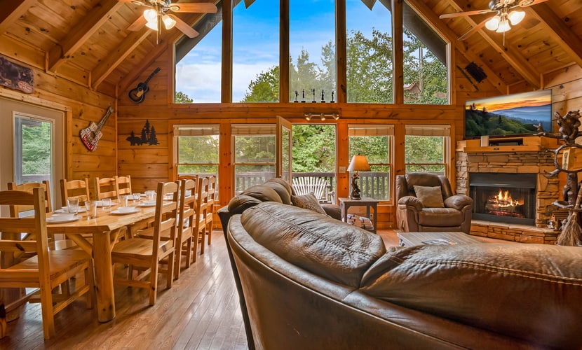 Welcome to our 5-bedroom, 3-bath cabin in Alpine Mountain Village, made for up to 14 guests.
・Private hot tub gazebo for forest-soak relaxation
・Pool table, arcade fun, and theater area for game nights
・Stone gas fireplace, piano, and roomy gathering spaces
・Dollywood, The Island, and Tanger Outlets are minutes away
Settle in for mountain time and book the stay that mixes cabin comfort with easy access to the Smokies.