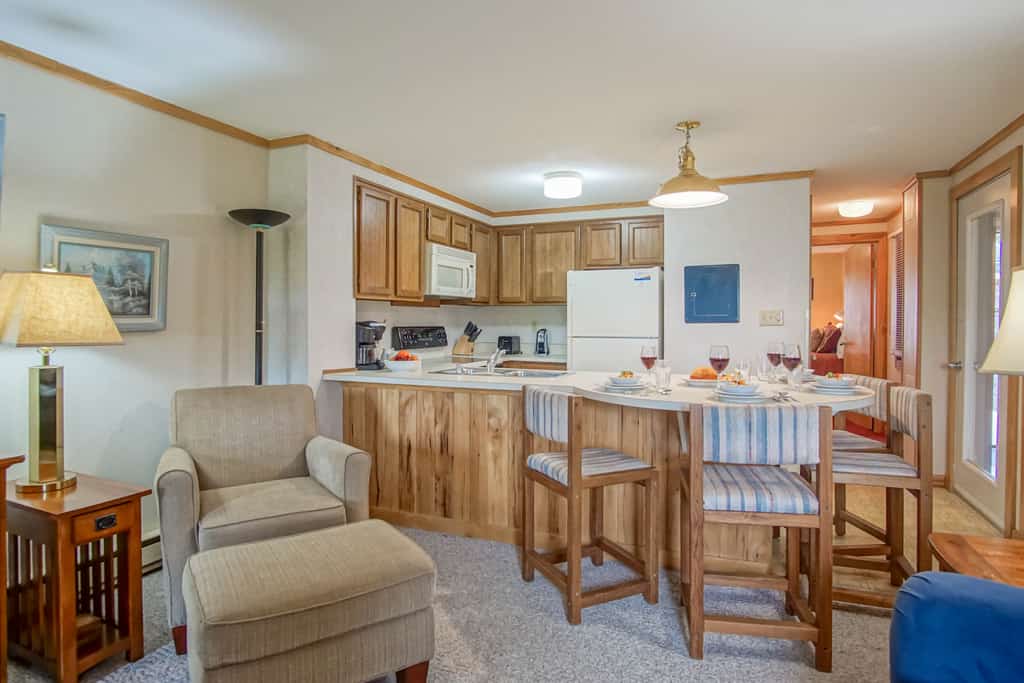 Powderidge 60:  Slope Side,  Fireplace, Spacious Deck