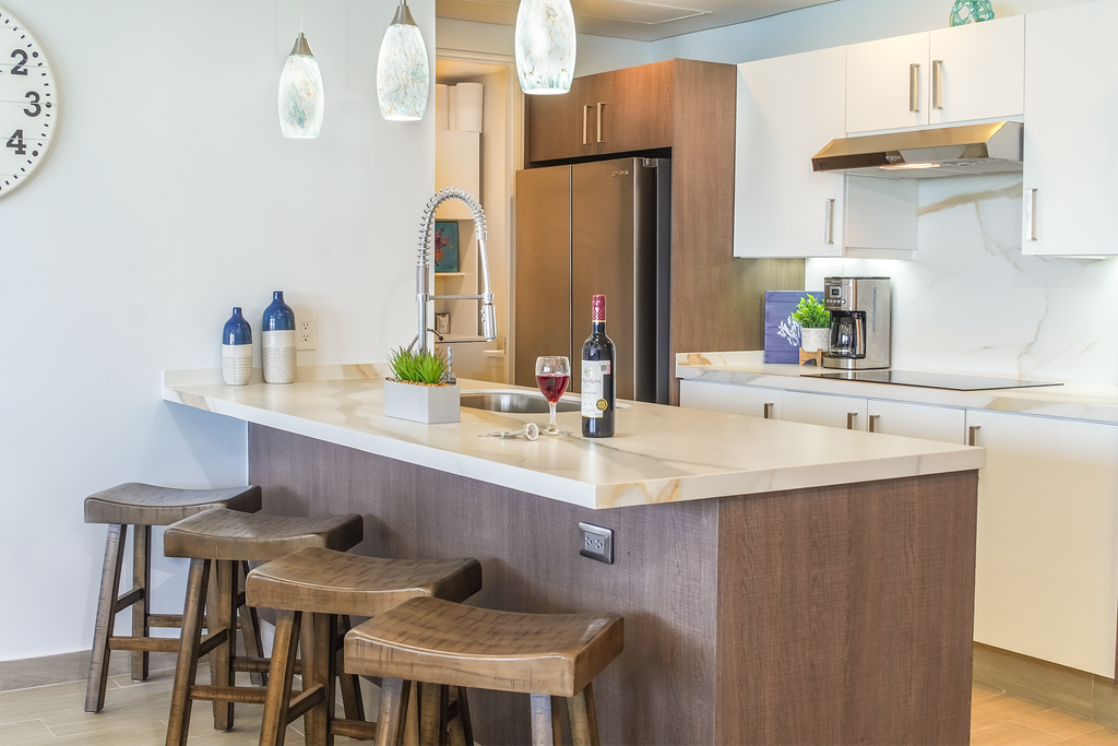 Relax in this modern ocean front condo Encantame E1404