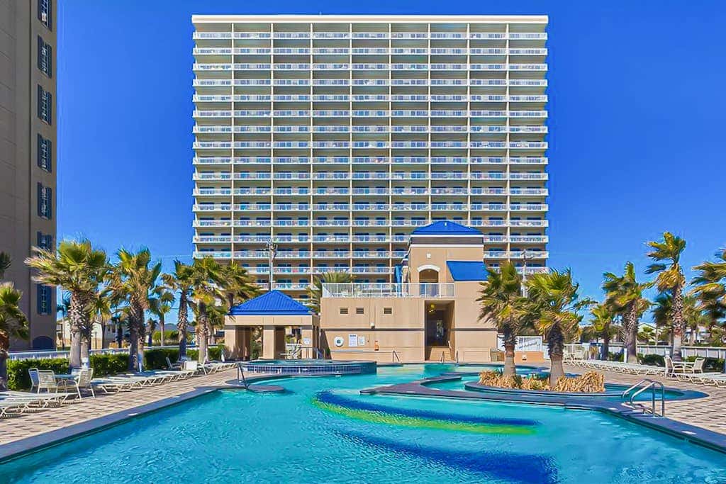Gorgeous Gulf view condo with indoor,outdoor pools, hot tubs, gym, & balconies