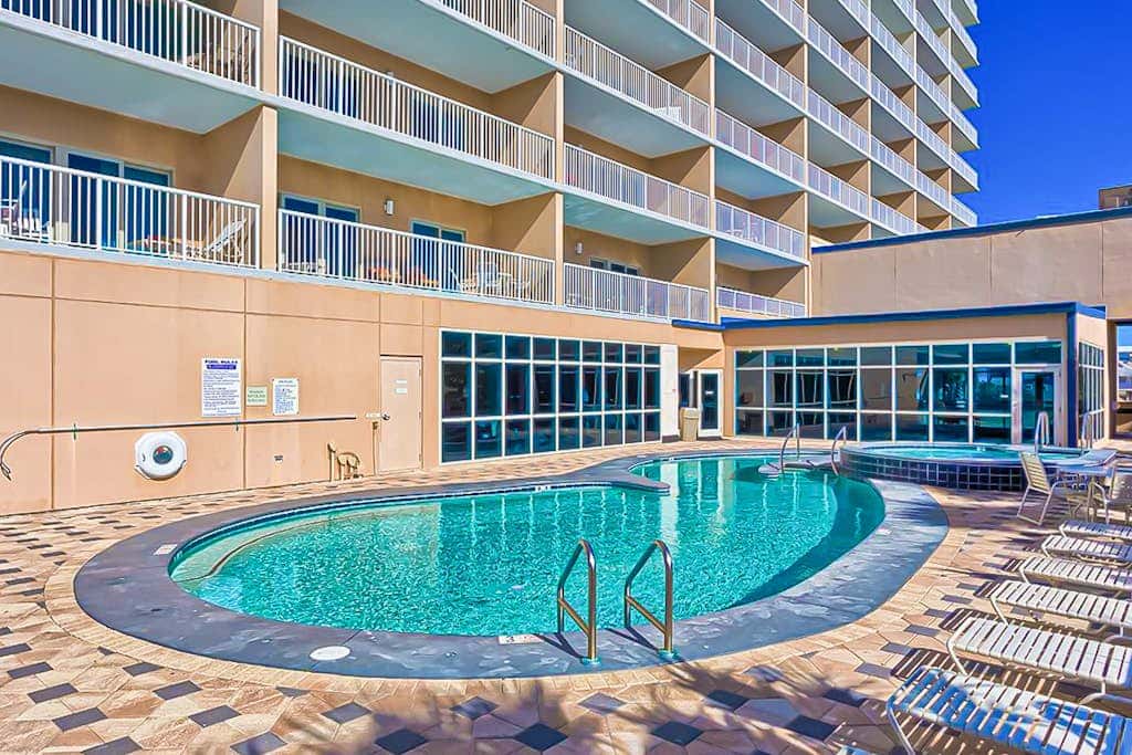 Gorgeous Gulf view condo with indoor,outdoor pools, hot tubs, gym, & balconies