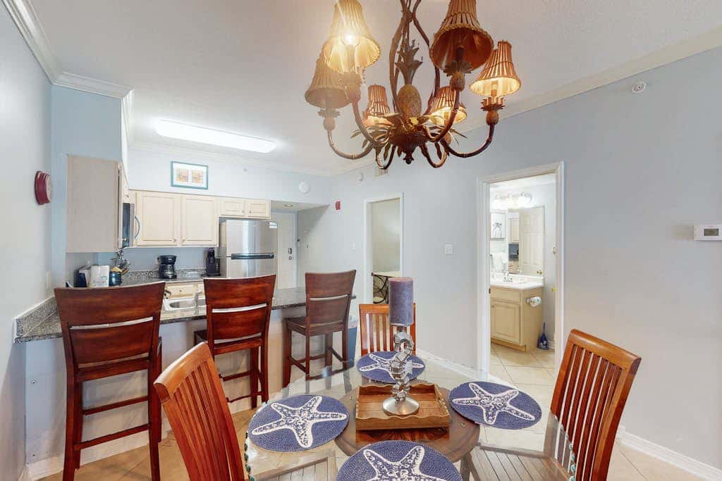 Beach-front condo with pool, hot tub, sauna, washer,dryer & grill