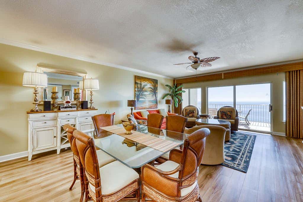 Beachfront condo with private balcony & shared pools, gym & sauna