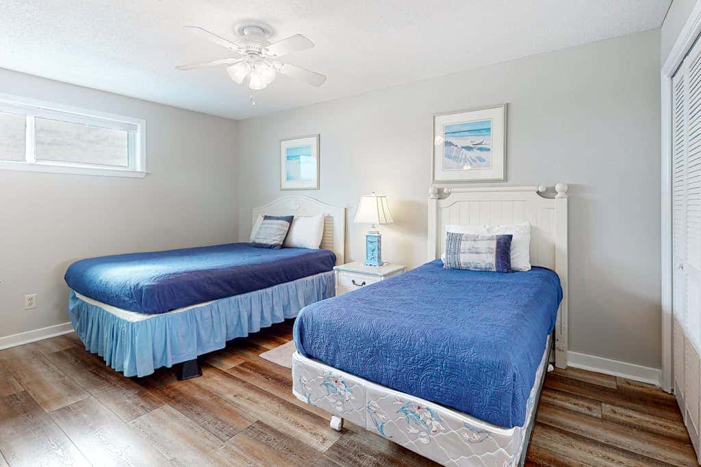 Two-story, Gulf-front condo with a pool, WiFi, washer,dryer, & central AC