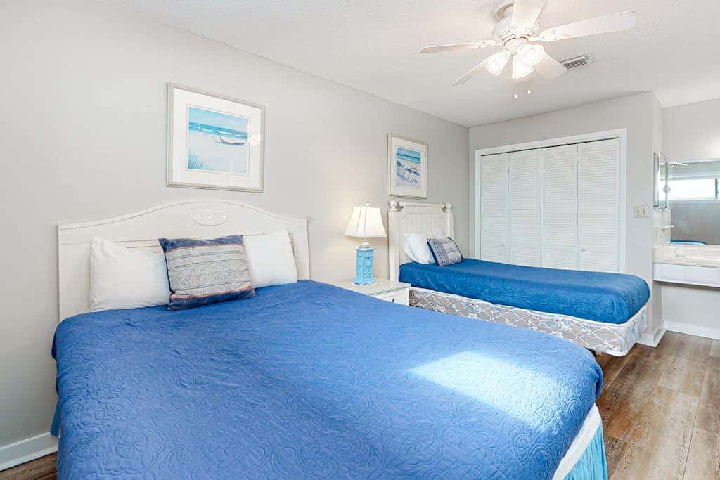 Two-story, Gulf-front condo with a pool, WiFi, washer,dryer, & central AC