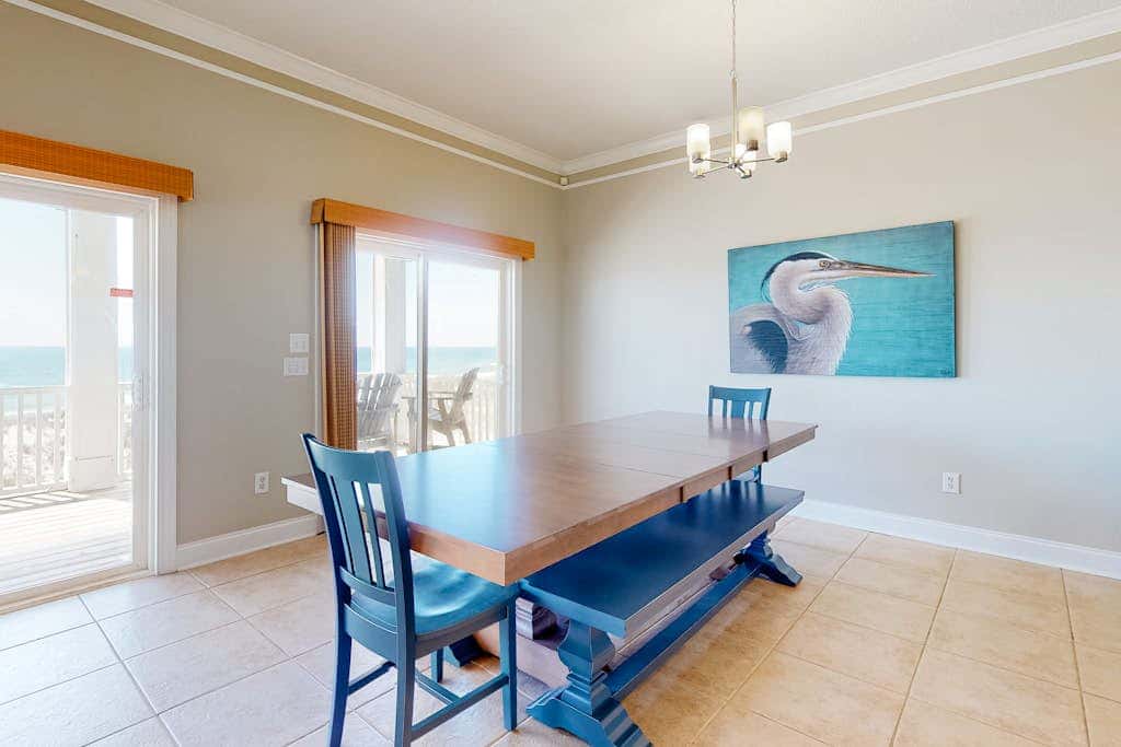 Large beachfront home with pool, deck & AC - wedding-friendly
