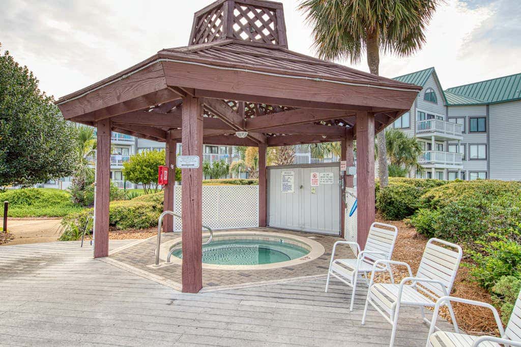 Waterfront condo with pool & hot tub