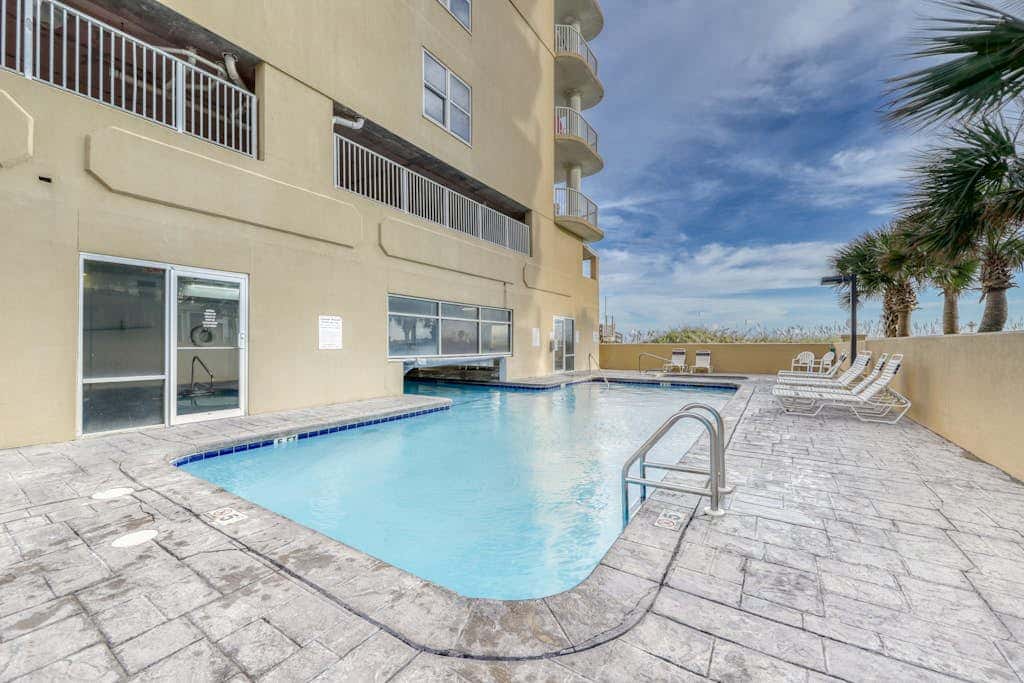 Penthouse-level, waterfront condo with epic Gulf-view balcony, pools, & gym