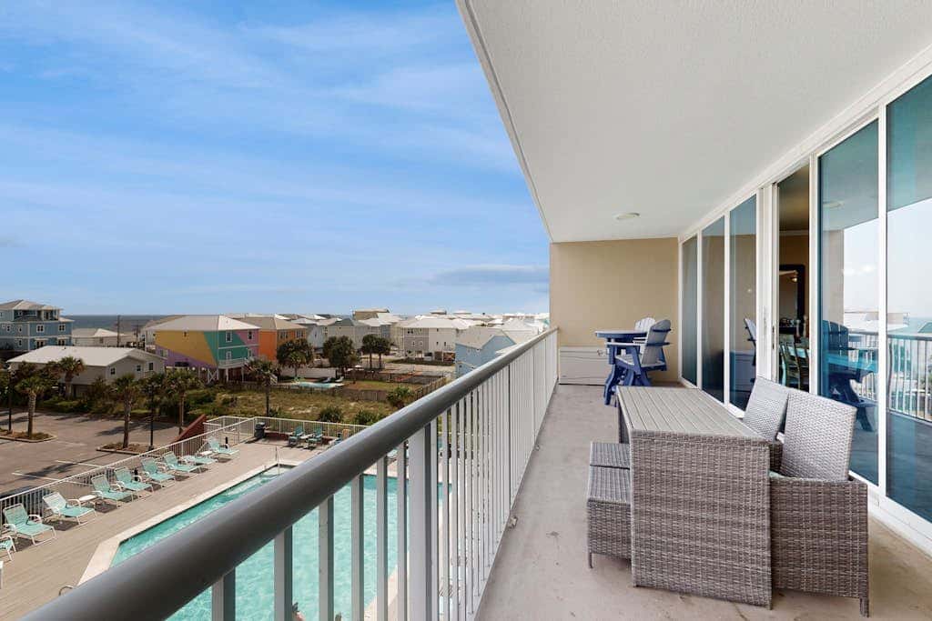 Waterfront Gem by Lagoon w/ Pool, Balcony & Gulf Views - Short Walk to Beach