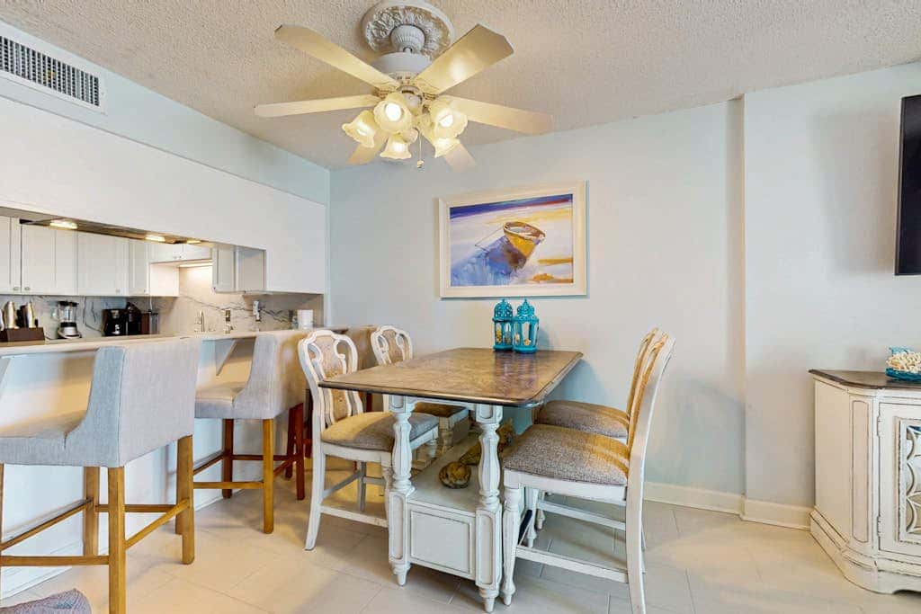 Gulf-front 3rd-floor condo with outdoor pool, central AC, & balcony
