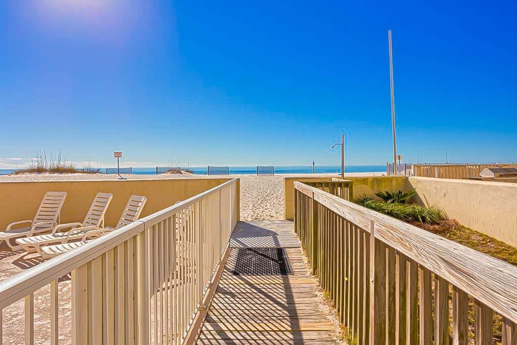 Gulf-front 3rd-floor condo with outdoor pool, central AC, & balcony