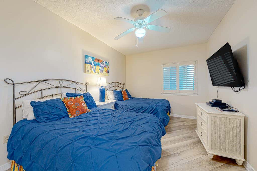 Beachfront condo with shared Gulf front outdoor pool, heated indoor pool, & sauna