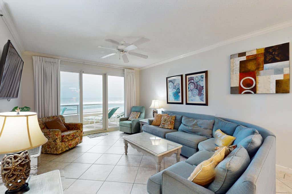 Gulf-front condo w/ beach access, indoor/outdoor pool, & tennis courts