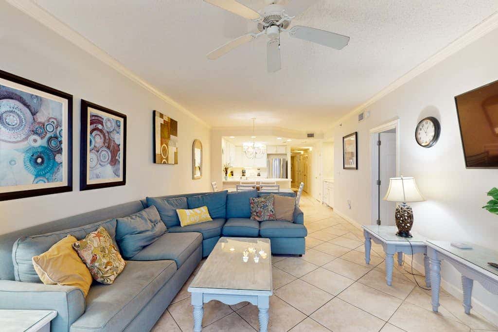 Gulf-front condo w/ beach access, indoor/outdoor pool, & tennis courts